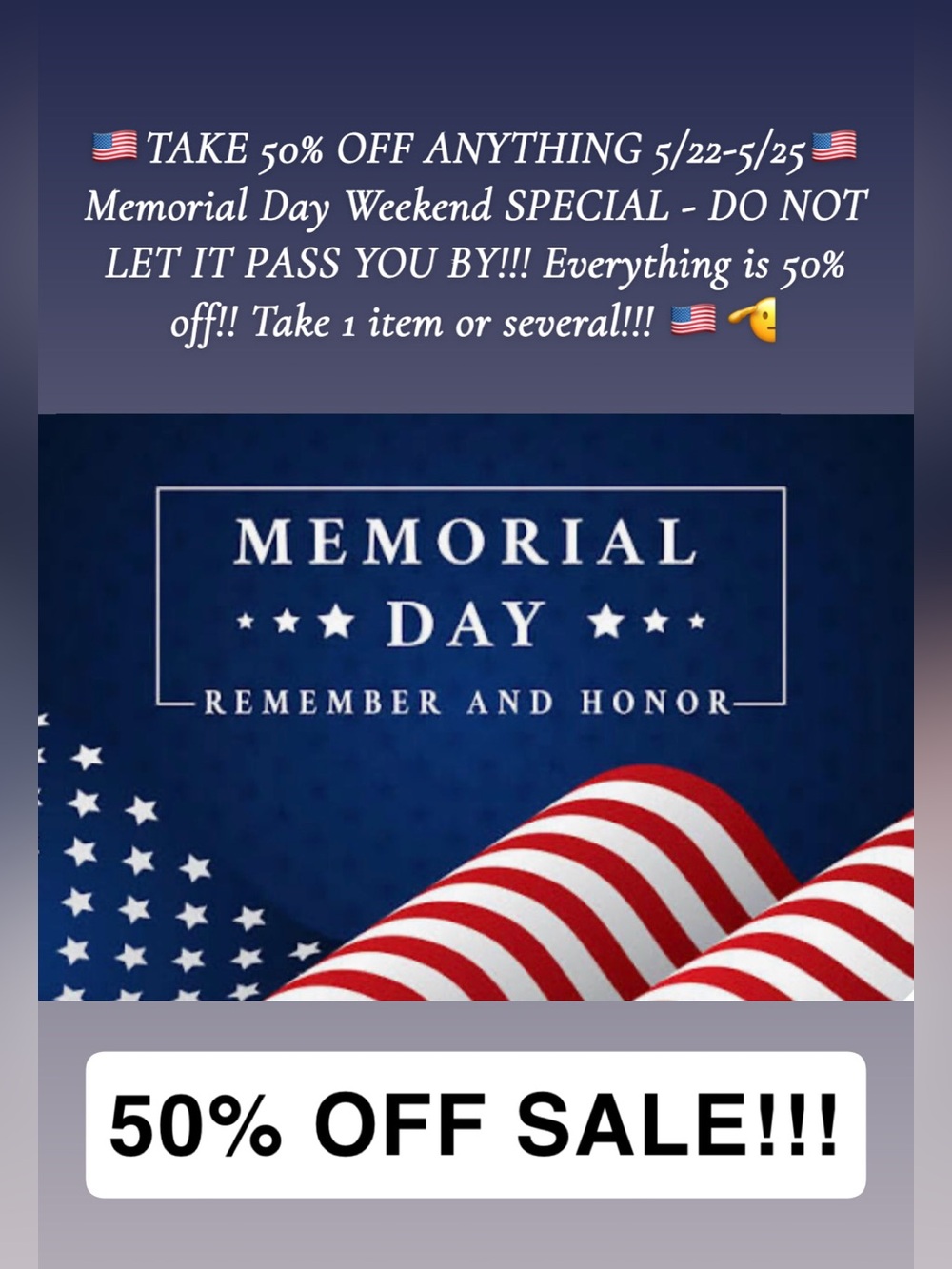 🇺🇸Memorial Day 50% OFF SALE - FREE SHIPPING OVER $100 orders/bundles!